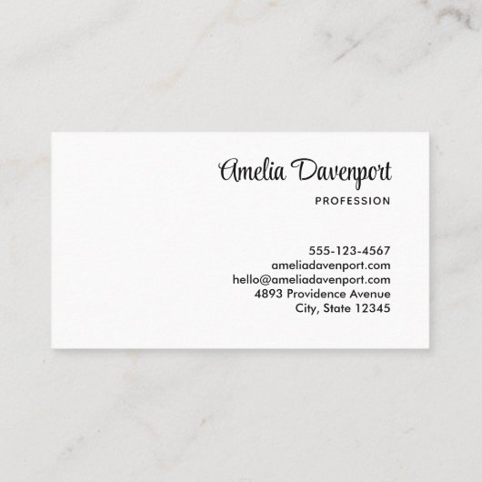 月の美しい顔 名刺 (裏面)