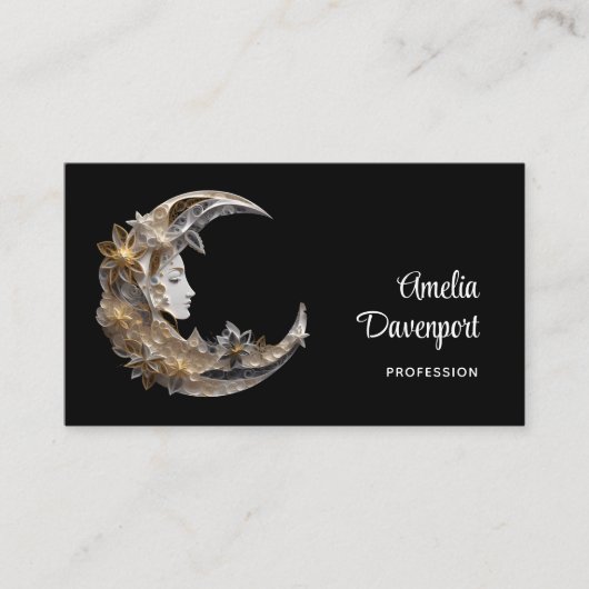 月の美しい顔 名刺 (正面)
