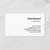 月の美しい顔 名刺 (裏面)