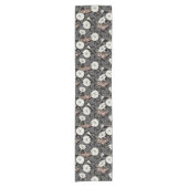 月の花とスフィンクスの蛾2 ショートテーブルランナー (正面)