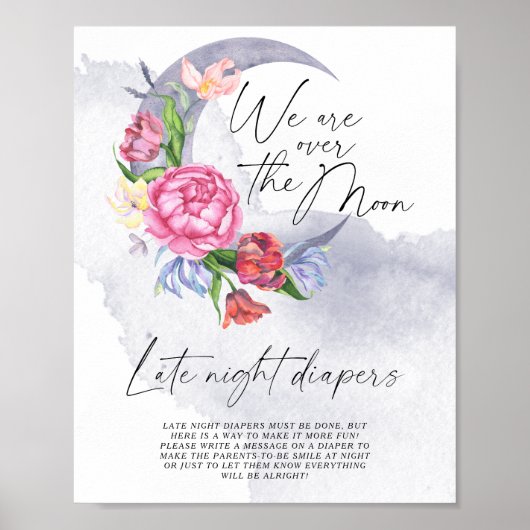 月の花の上で深夜おむつゲーム ポスター (正面)
