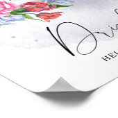 月の花の向こうに赤ちゃんシャワー飲料 ポスター (角)