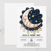 月の落星 デジタル誕生日 招待状 (正面/裏面)