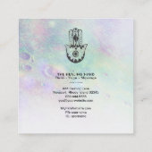 *~*月の虹のファティマのクレーターのハムサの手 スクエア名刺 (裏面)