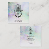 *~*月の虹のファティマのクレーターのハムサの手 スクエア名刺 (正面/裏面)