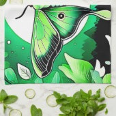 月の蛾の夜 キッチンタオル (折り畳み)