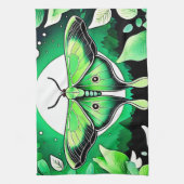 月の蛾の夜 キッチンタオル (縦)