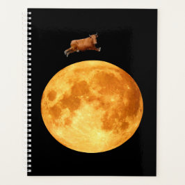 月の螺旋上のノート プランナー手帳