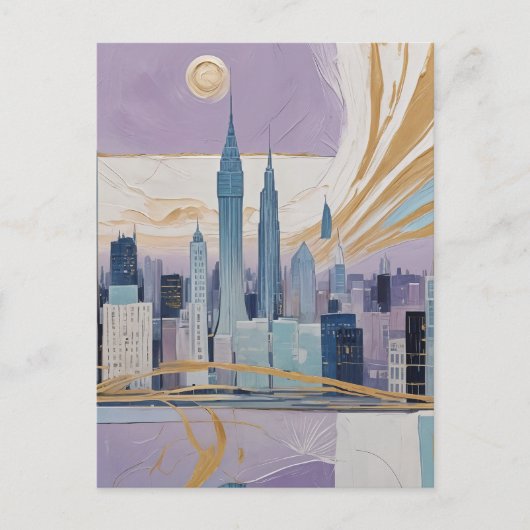 月の街並 シーズンポストカード (正面)