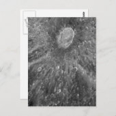 月の衝撃クレーターTycho地球の月 ポストカード (正面/裏面)