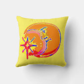 月の装飾用クッションの明るい人 クッション (裏面)