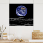 月の裏側からの地球 ポスター (キッチン)