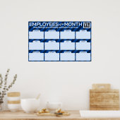 月の複数の従業員の写真の表示投稿 ポスター (キッチン)