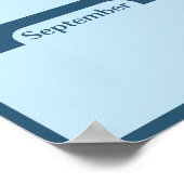 月の複数の従業員の写真表示 ポスター (角)