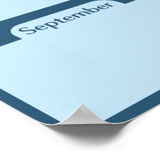 月の複数の従業員の写真表示 ポスター (角)