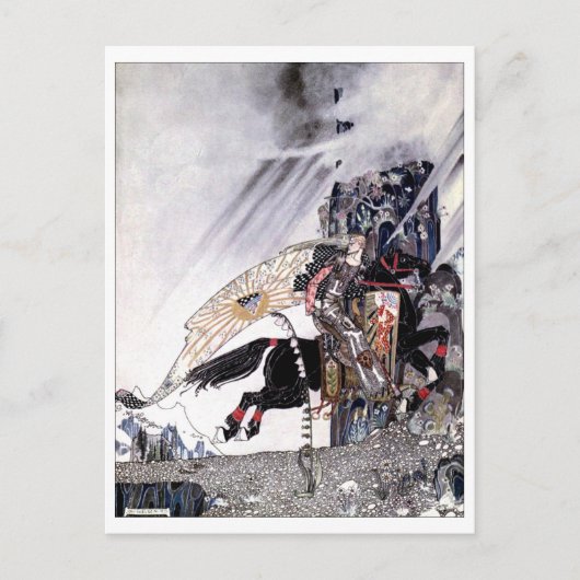 月の西の太陽の東のヴィンテージ葉書 ポストカード (正面)