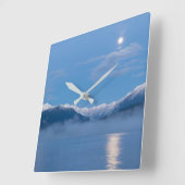 月の設定 |シーベック(ワシントン州) スクエア壁時計 (傾斜)