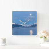 月の設定 |シーベック(ワシントン州) スクエア壁時計 (ホーム)