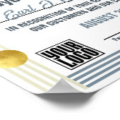 月の証明書の従業員またはダウンロード ポスター (角)