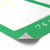 月の認識の写真表示従業員 ポスター (角)