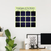 月の認識の写真表示従業員 ポスター (ホームオフィス)