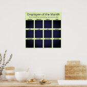 月の認識の写真表示従業員 ポスター (キッチン)