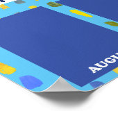 月の認識の写真表示従業員 ポスター (角)