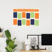 月の認識の写真表示従業員 ポスター (ホームオフィス)