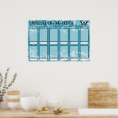 月の認識写真ディスプレイの従業員 ポスター (キッチン)