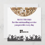 月の認識審査カードの従業員 招待状 (裏面)