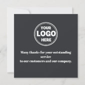 月の認識審査カードの従業員 招待状 (裏面)