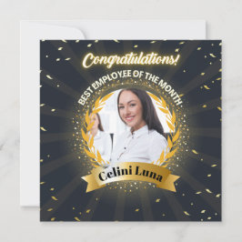 月の認識審査カードの従業員 招待状