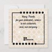 月の認識審査カードの従業員 招待状 (裏面)