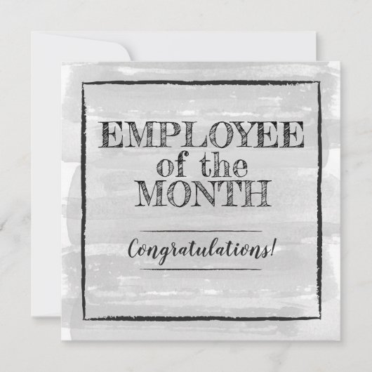 月の認識審査カードの従業員 招待状 (正面)