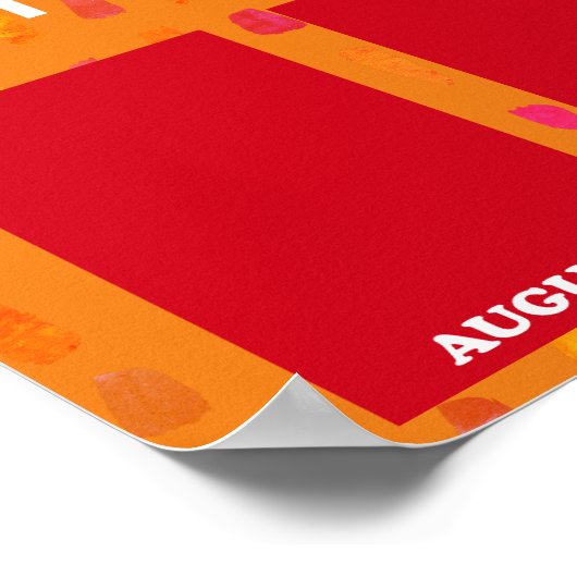 月の認識方法の写真の表示従業員 ポスター (角)