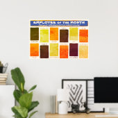 月の認識方法の写真の表示従業員 ポスター (ホームオフィス)