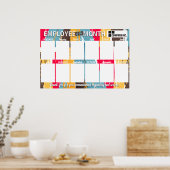 月の認識表示の写真従業員 ポスター (キッチン)