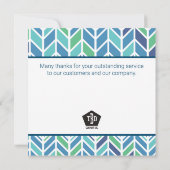 月の認識賞カードの従業員 招待状 (裏面)