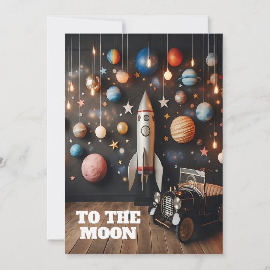 月の誕生日へ 招待状 (正面)