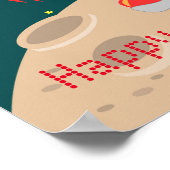 月の誕生日パーティーの宇宙飛行士の子供 ポスター (角)