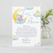 月の象の男の子のシャワーの上 サンキューカード (スタンド正面)