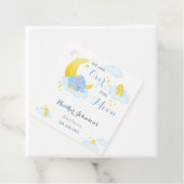 月の象の赤ちゃんシャワーの上 フェイバータグ (インサイチュ)