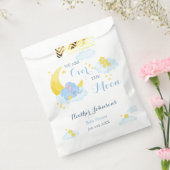 月の象の赤ちゃんシャワーの上 フェイバーバッグ (封をした状態)