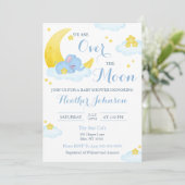 月の象の赤ちゃんシャワーの上 招待状 (スタンド正面)