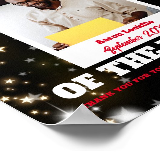 月の賞の写真表示従業員 ポスター (角)