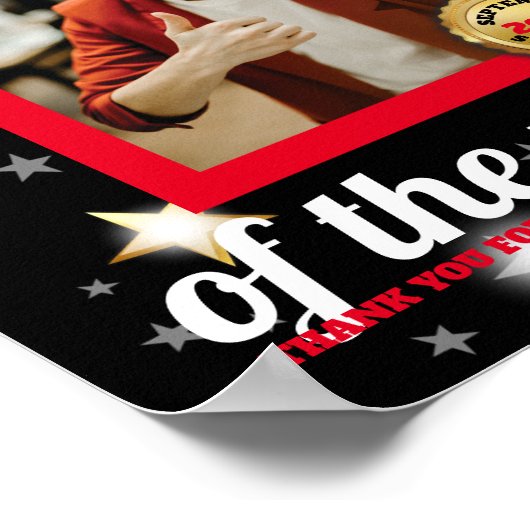 月の賞の星の写真表示従業員 ポスター (角)