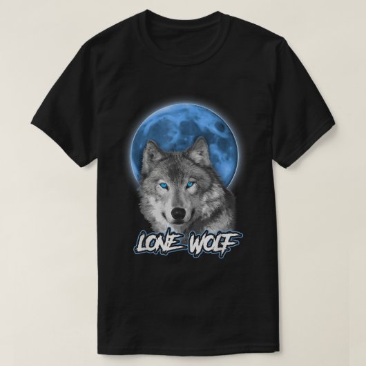 . .月の贈り物で孤狼を叫おもしろいぶ Tシャツ (デザイン正面)