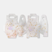 月の贈り物の上に輝く小さな星のお願い箱 フェイバーボックス (折り畳みなし)