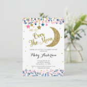 月の赤ちゃんシャワーで双子 招待状 (スタンド正面)