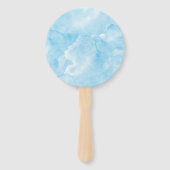 月の赤ちゃんシャワーで水色を洗う ハンドファン (裏面)